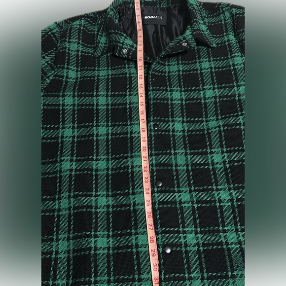 NWT Green Plaid Fitch Tweed Blazer Shacket from Fashion Nova men’s size 3XL - Picture 5 of 11